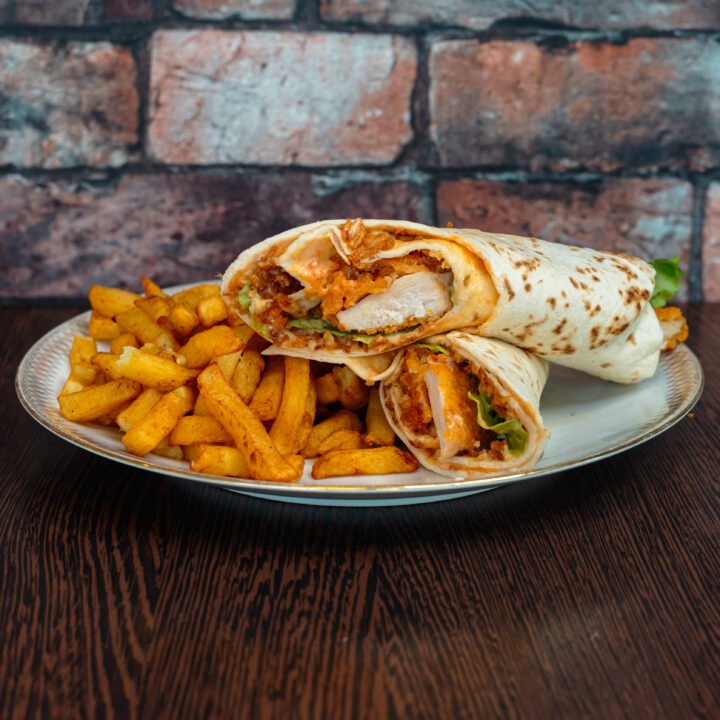 Wrap de poulet frit